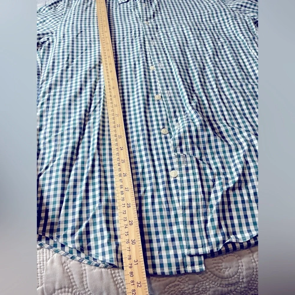 J. Crew Blue and White Casual Button Down Shirt